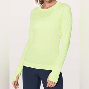 Like New Lululemon Size 4 Rest Less Long Sleeve, Clear Mint